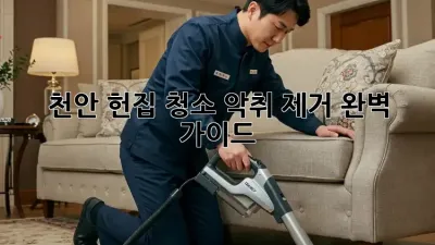 천안 헌집 청소, 악취 제거 완벽 가이드!